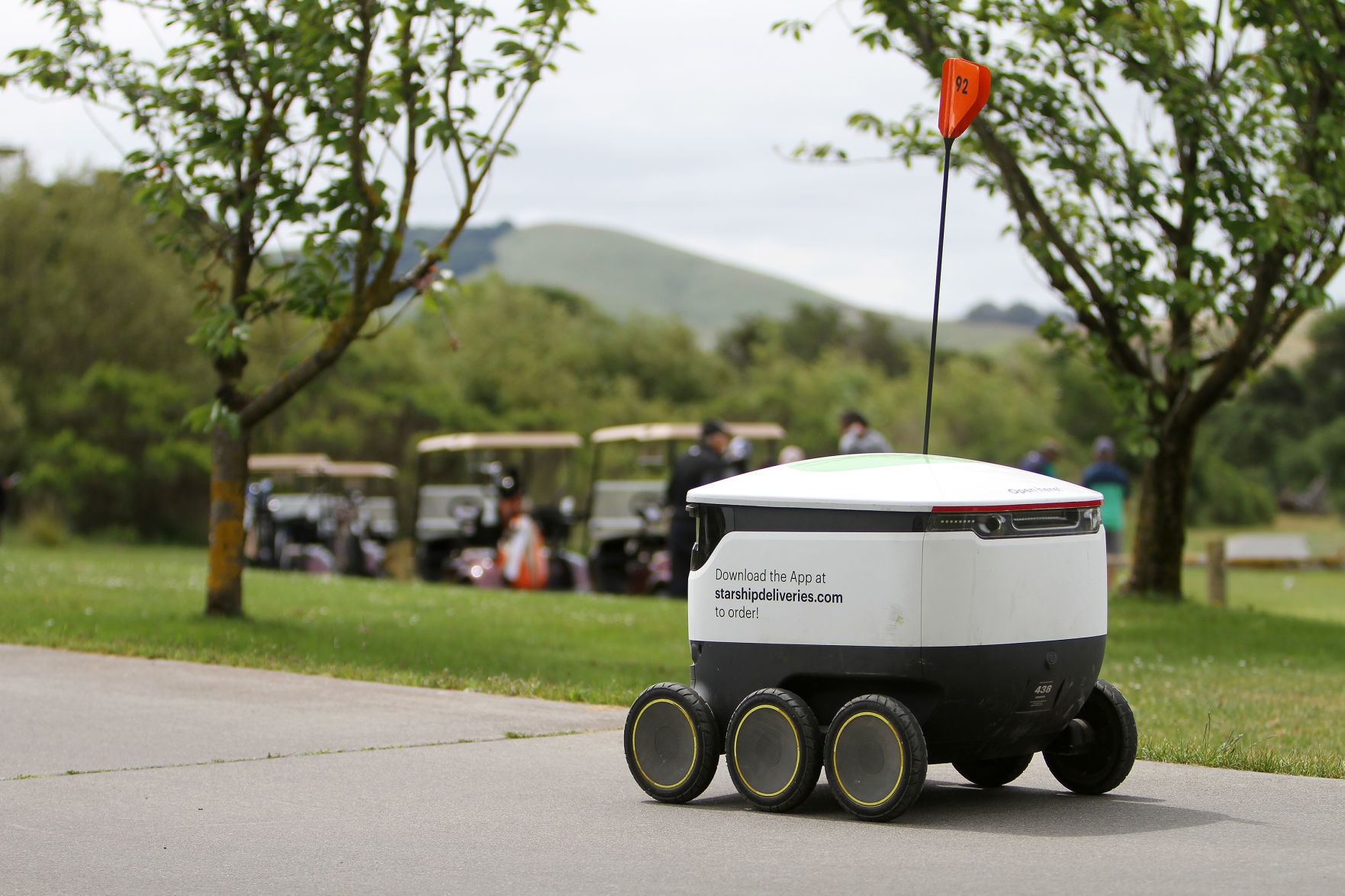 Drone vehicle at Eagle Vines golf club